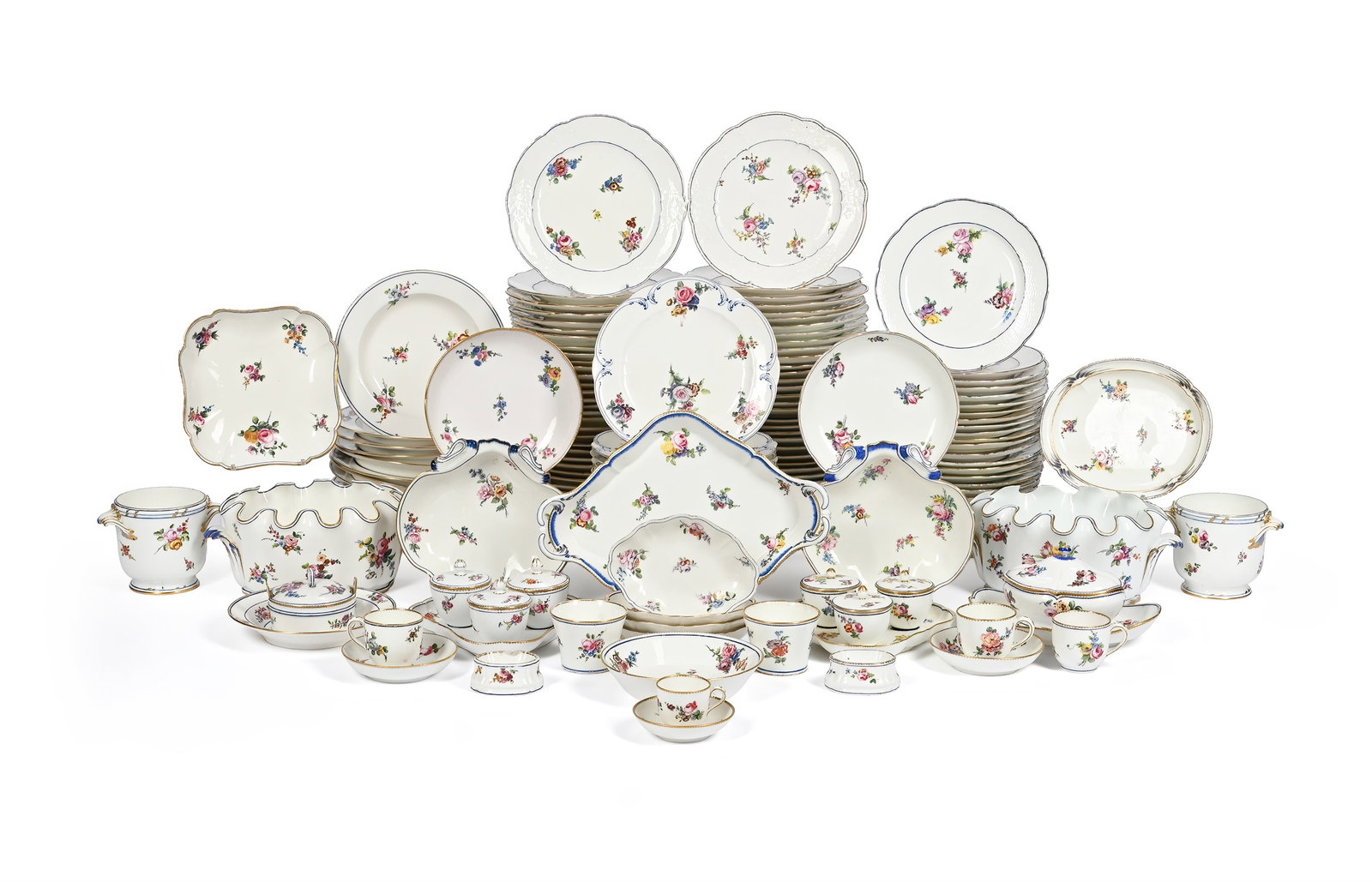 SÈVRES, AN EXTENSIVE PORCELAIN COMPOSITE DINNER-SERVICE, CIRCA 1758-1790 (1 of 4)