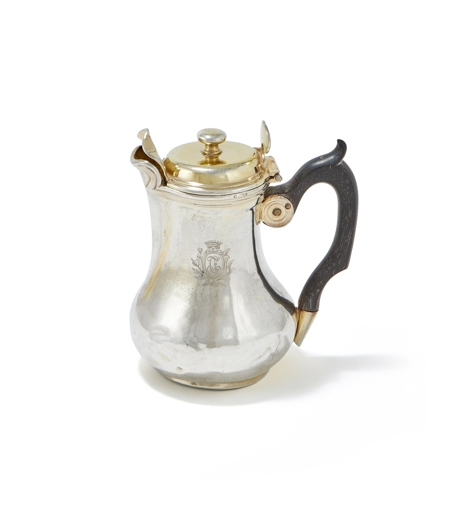 A FRENCH SILVER GILT BALUSTER COFFEE POT, PARIS 1785 (1 of 2)