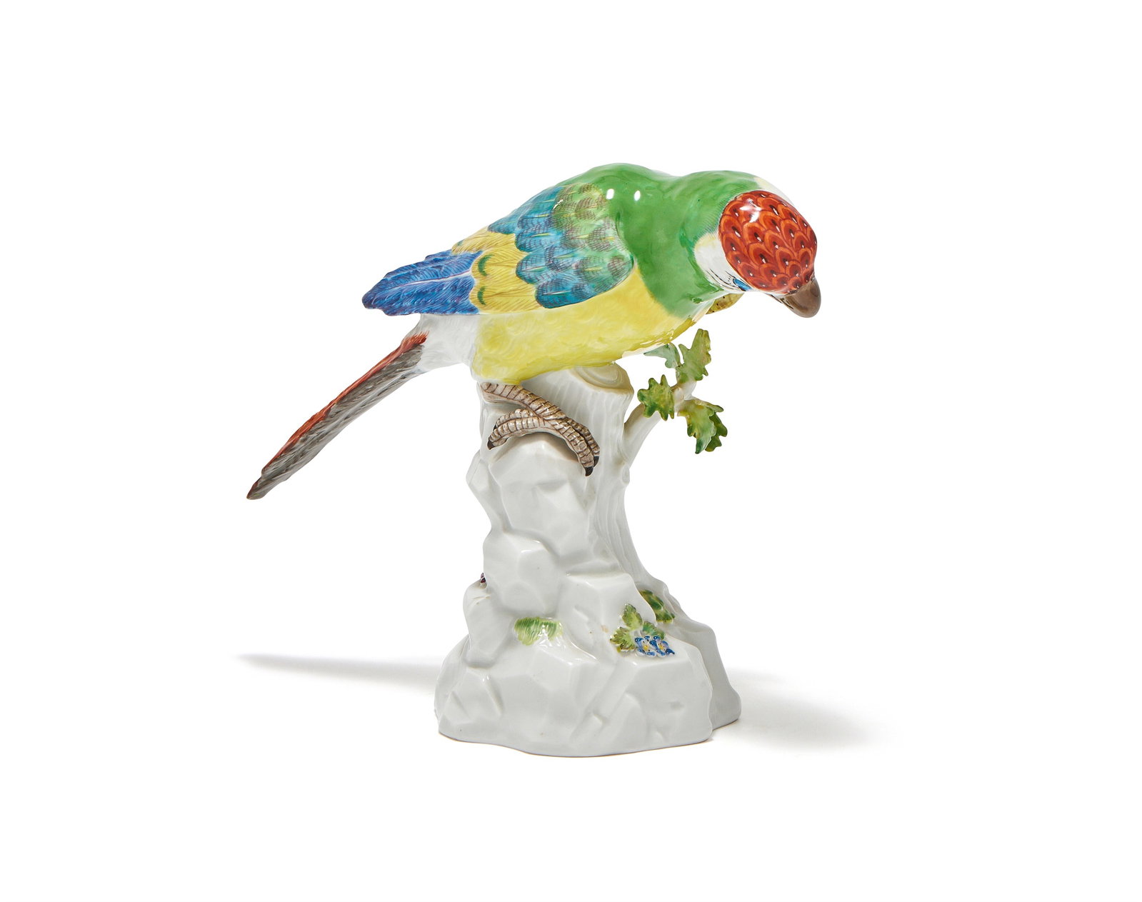 A MEISSEN MODEL OF A PARROT, 20TH CENTURY (1 of 3)