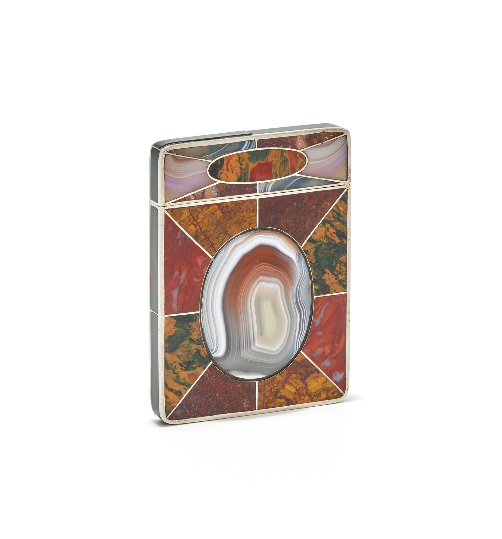 A SPECIMEN AGATE CARD CASE, LATE 19TH CENTURY (1 of 4)