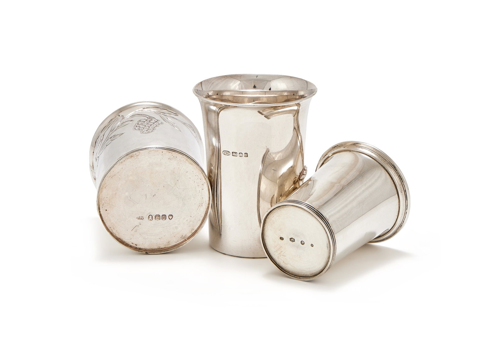 THREE SILVER BEAKERS - 2