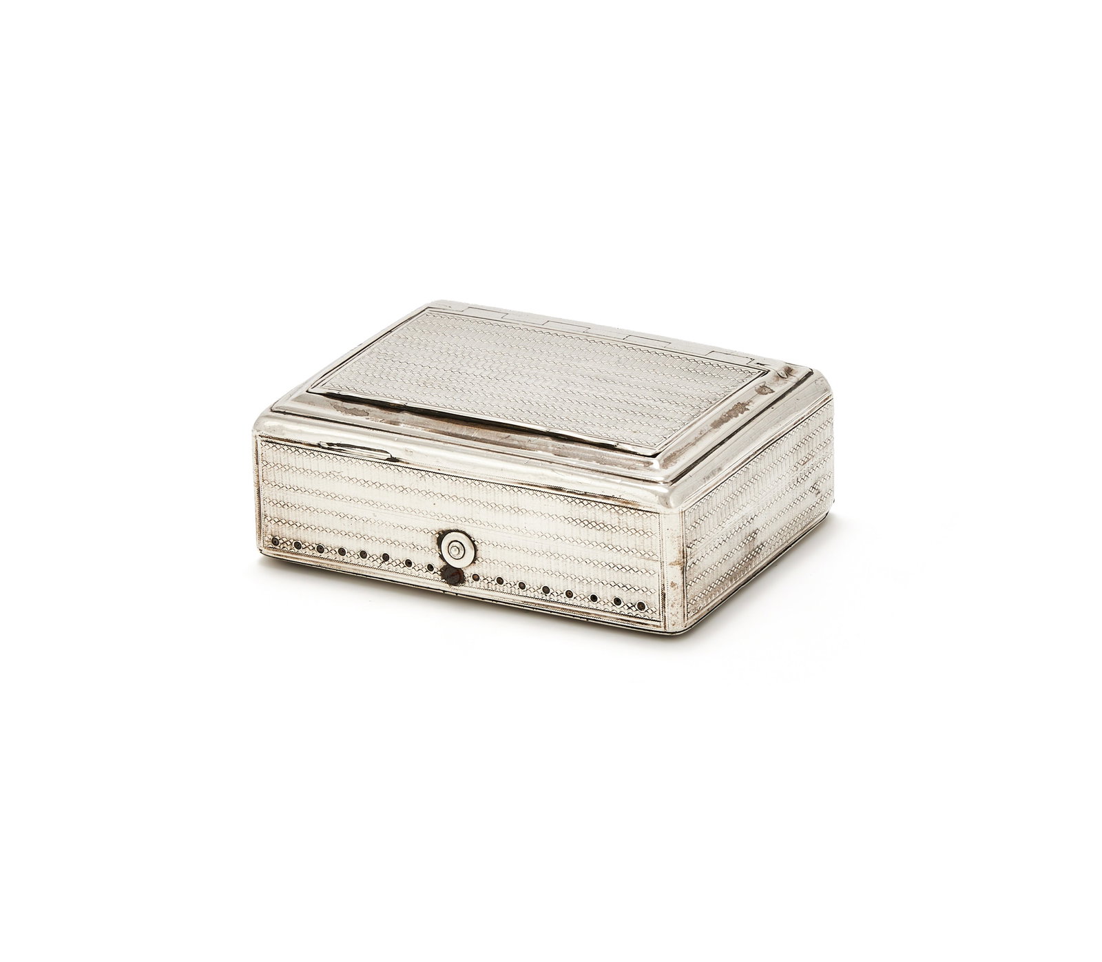 A GEORGE III SILVER RECTANGULAR MUSICAL BOX, JOHN SHAW, BIRMINGHAM 1818 (1 of 3)