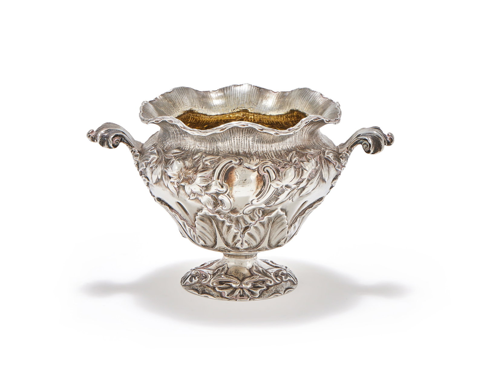 A WILLIAM IV SILVER PEDESTAL BOWL, CHARLES FOX II, LONDON 1833 (1 of 3)