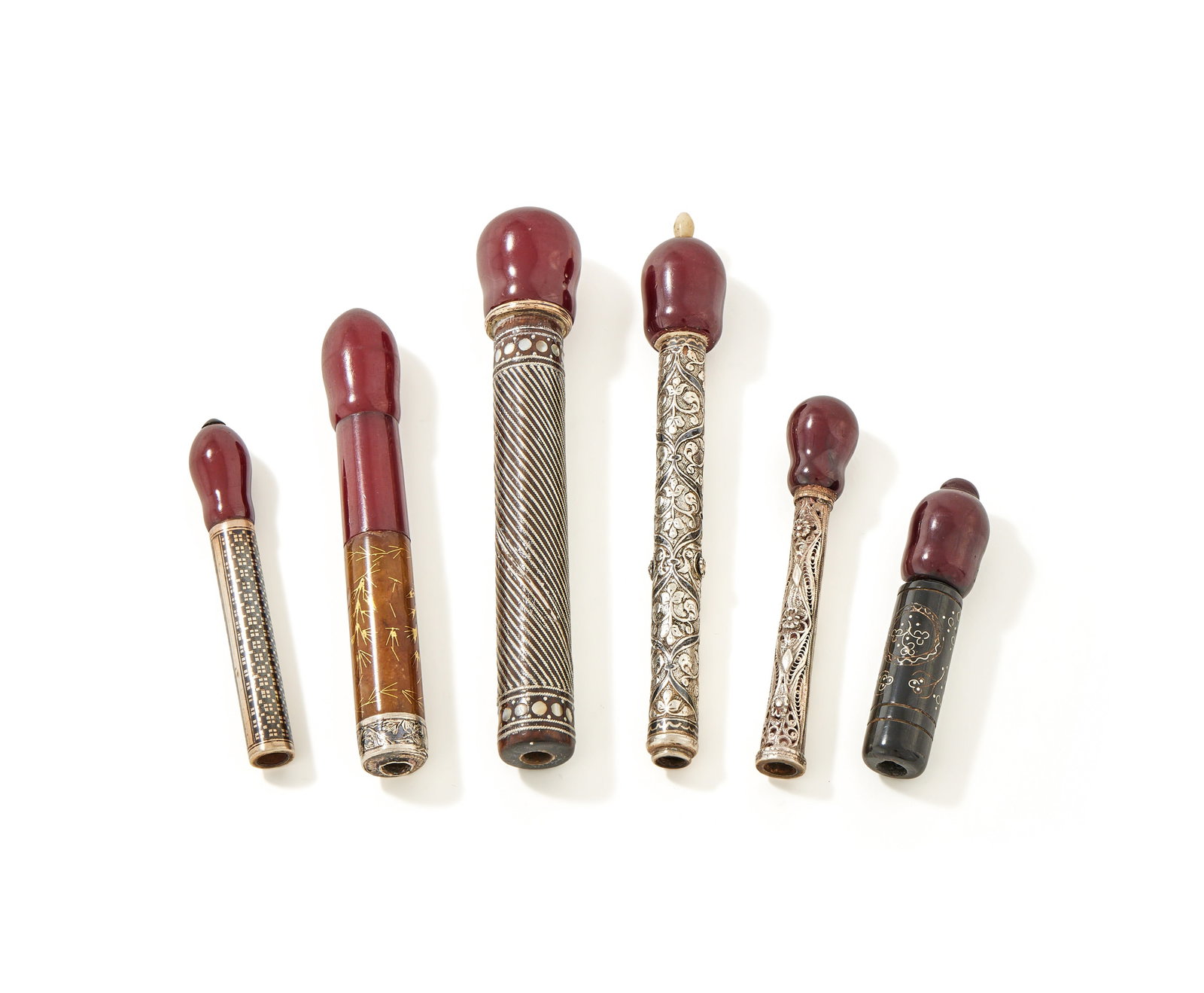 Y SIX OTTOMAN CIGARETTE HOLDERS, TURKEY , 19TH CENTURY (1 of 1)