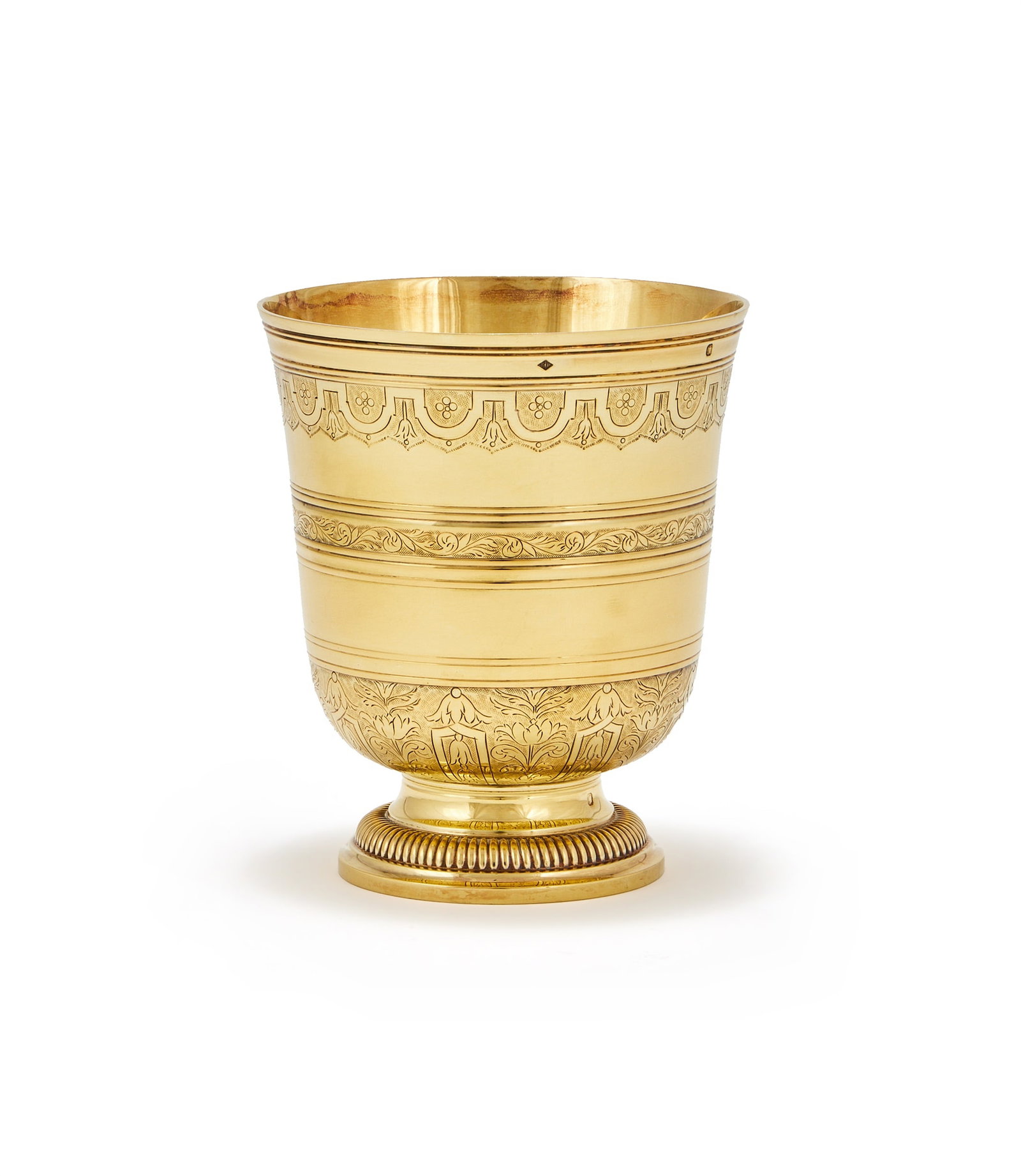 A FRENCH SILVER GILT CUP, ÉMILE PUIFORCAT, PARIS, .950 STANDARD MINERVA MARK (1 of 3)