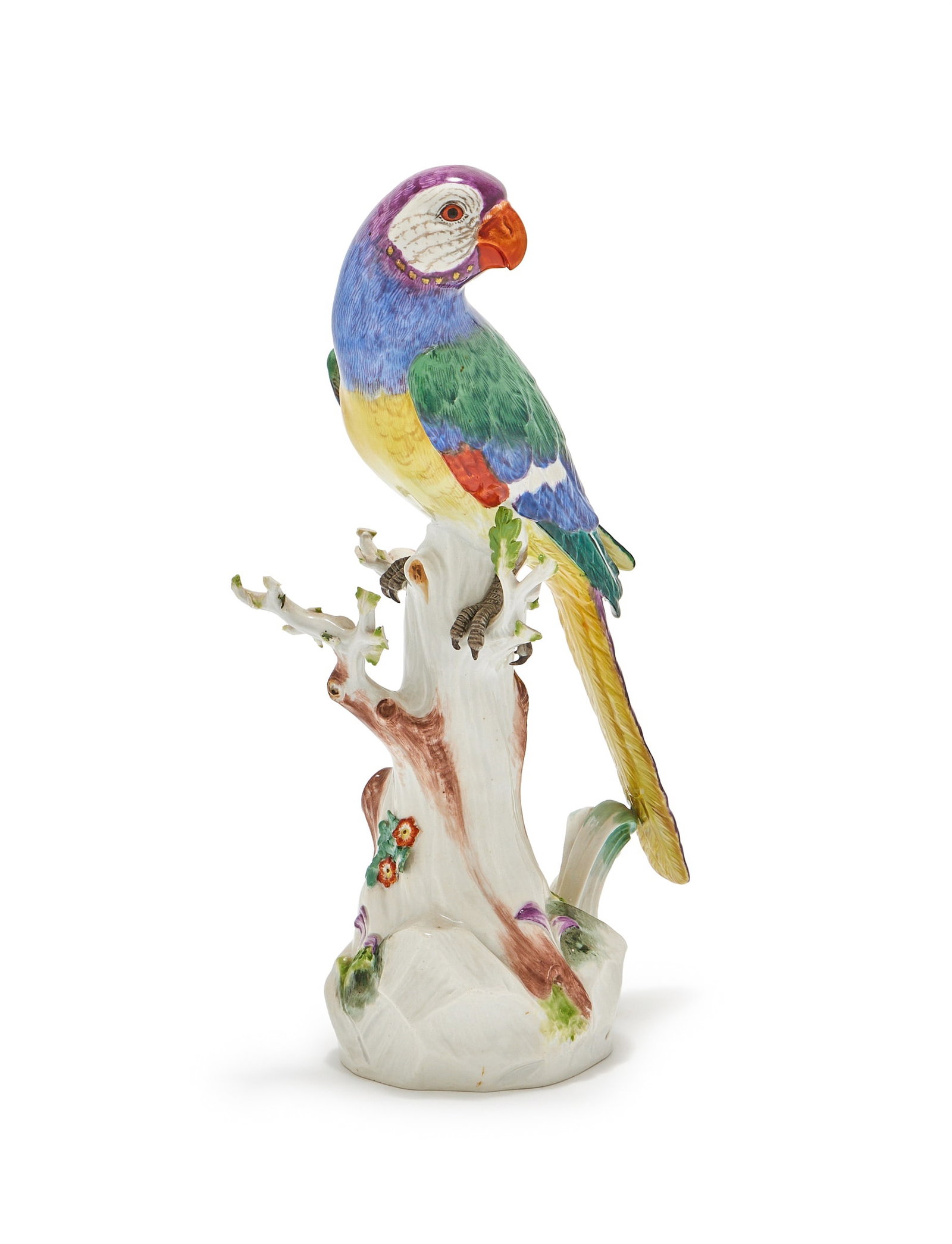 A MEISSEN MODEL OF A PARROT, REVERSE PUNKT MARK, CIRCA 1920 (1 of 3)