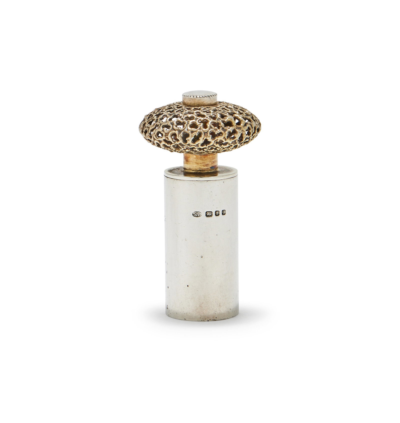 STUART DEVLIN, A SILVER AND SILVER GILT PEPPER GRINDER, LONDON 1971 (1 of 2)