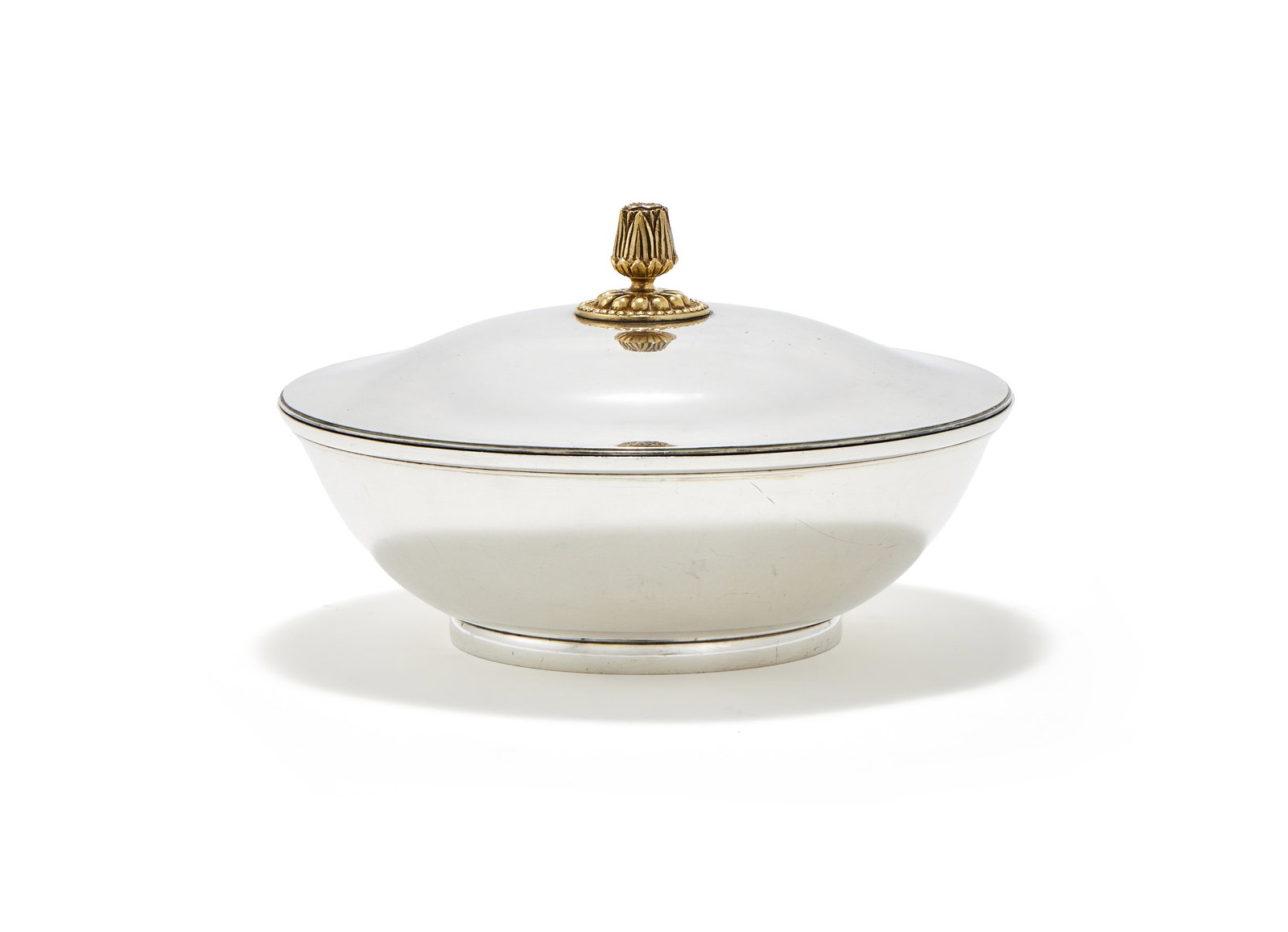A SILVER BRITANNIA STANDARD VEGETABLE DISH AND COVER, BULGARI LTD., LONDON 1975 (1 of 2)