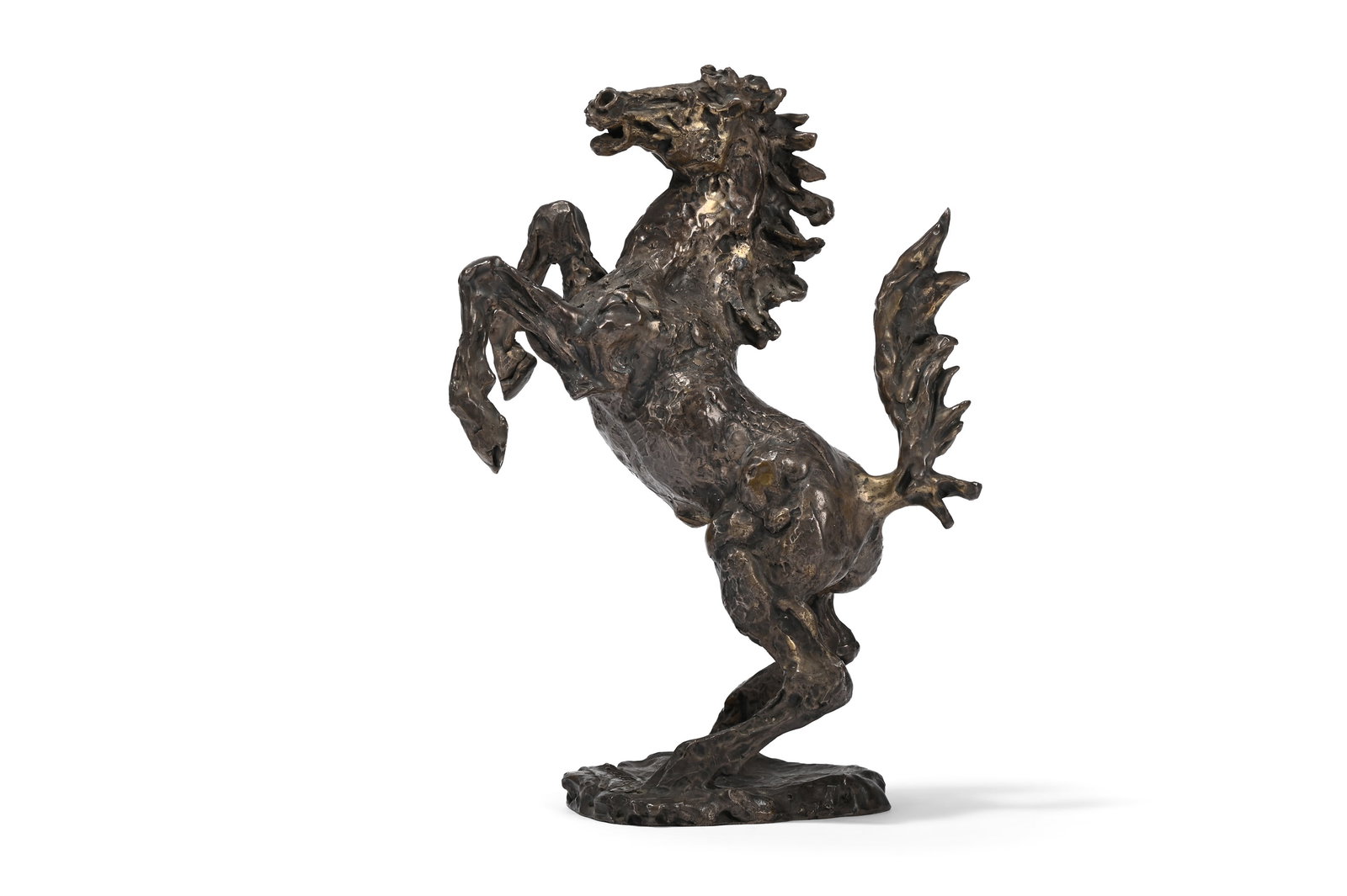 A. MURERVERONA, AN ITALIAN SILVER SCULPTURE OF A REARING HORSE, POST 1968 .800 STANDARD (1 of 3)