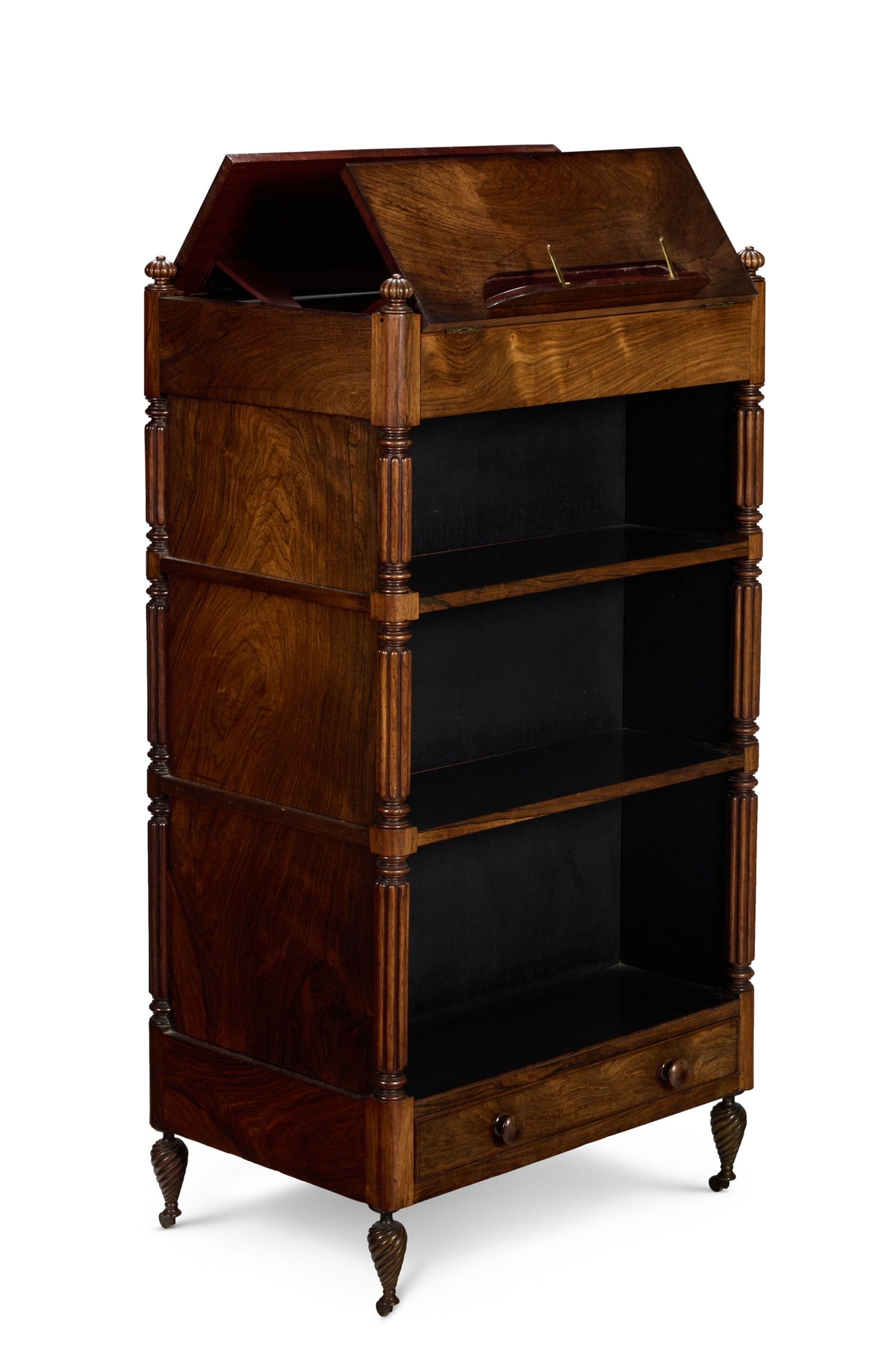 Y A REGENCY BRAZILIAN ROSEWOOD DOUBLE-SIDED ÉTAGÈRE, CIRCA 1820 (1 of 4)