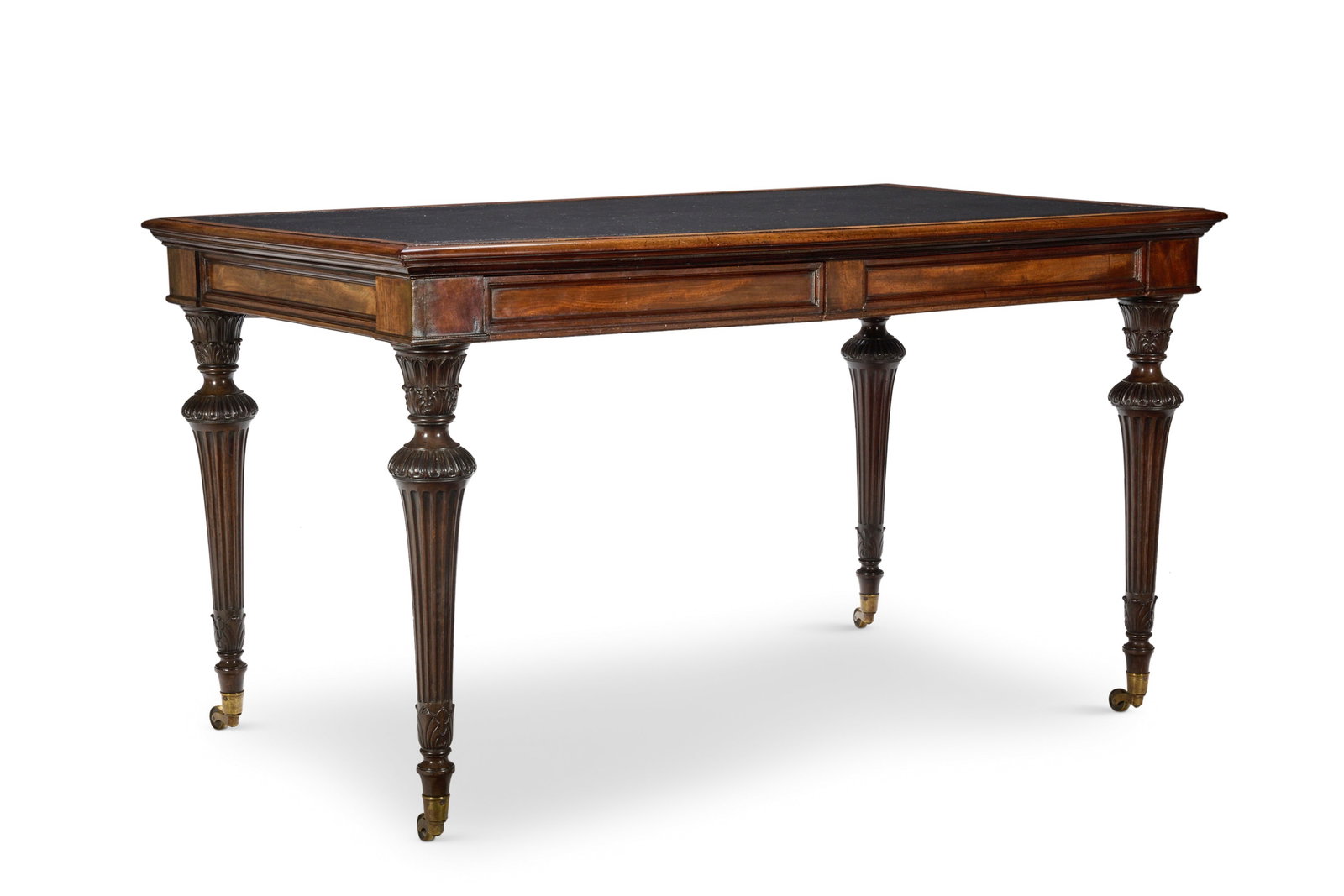 A REGENCY MAHOGANY AND BRONZED LIBRARY TABLE, EARLY 19TH CENTURY (1 of 4)