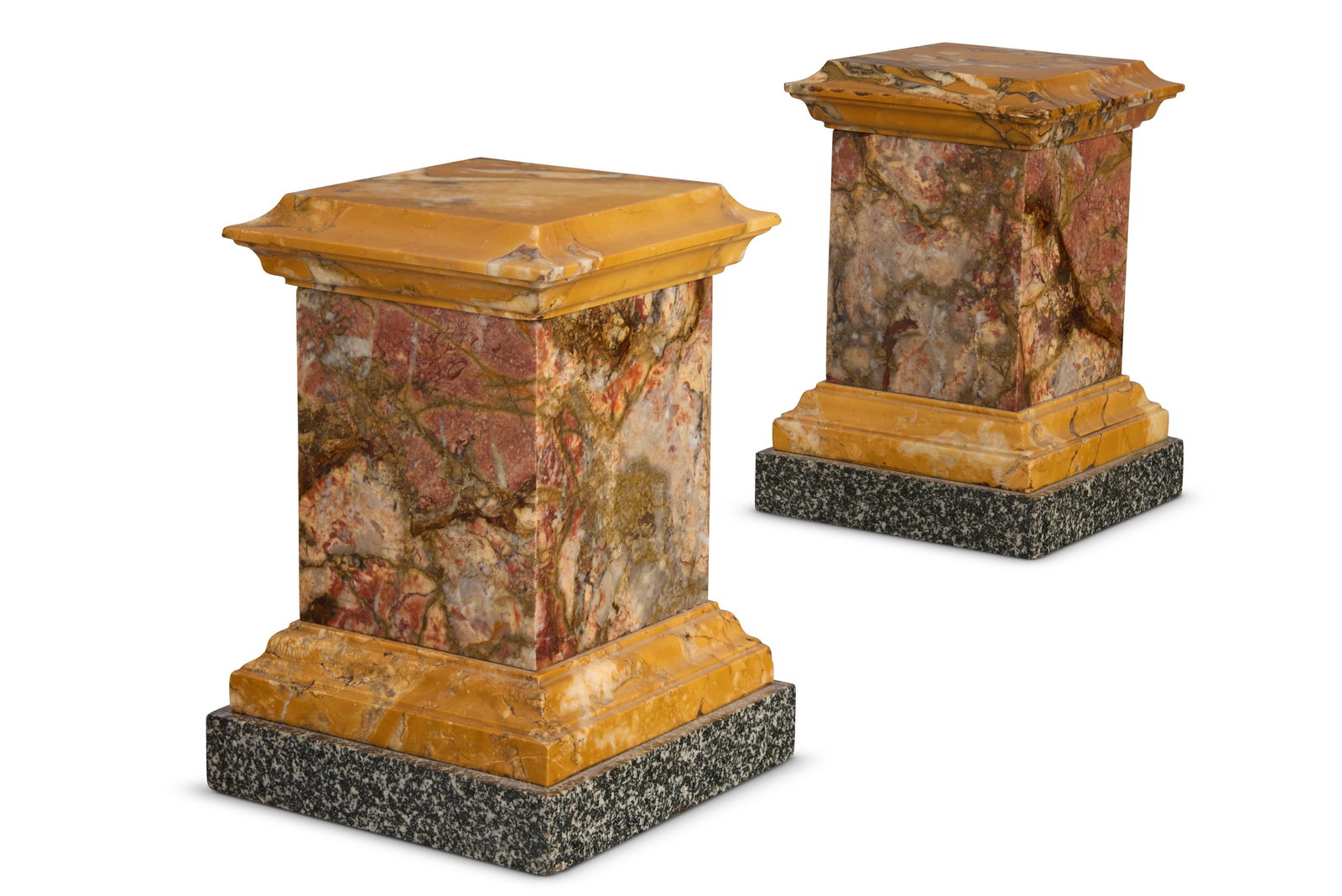 A PAIR OF GRAND TOUR SPECIMEN MARBLE STANDS, CIRCA 1800 (1 of 3)