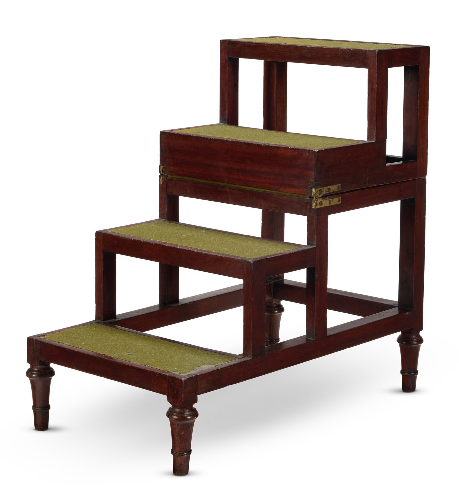 A SET OF GEORGE III METAMORPHIC LIBRARY STEPS, LATE 18TH/19TH CENTURY (1 of 3)