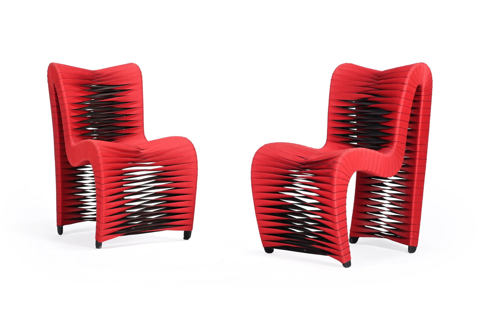 NUTTAPONG CHAROENKITIVARAKORN (THAI), A PAIR OF 'SEATBELT' CHAIRS, LATE 20TH CENTURY (1 of 2)