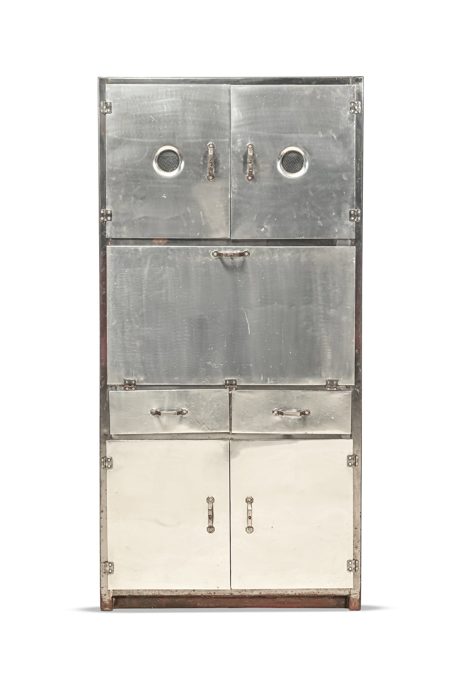 MODERN, KITCHEN LARDER, SECOND HALF 20TH CENTURY: MODERNKITCHEN LARDER, SECOND HALF 20TH CENTURYSteel, polished steel179.5cm high, 88cm wide, 36cm deep