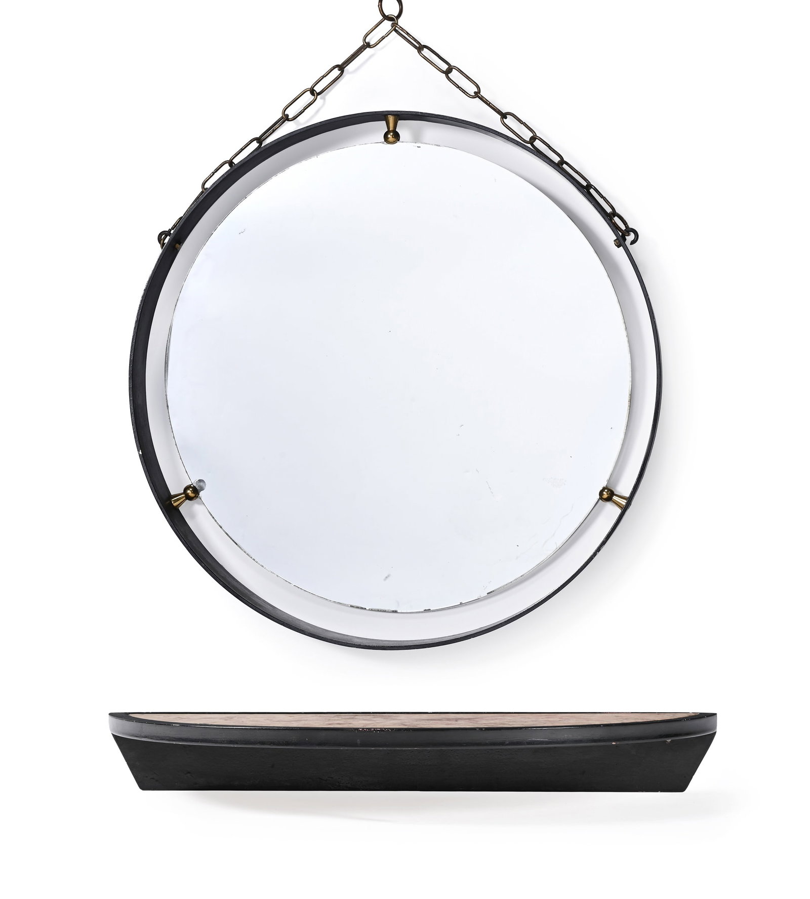 AN ITALIAN WALL-MOUNTED MIRROR AND CONSOLE, SECOND HALF 20TH CENTURY (1 of 5)