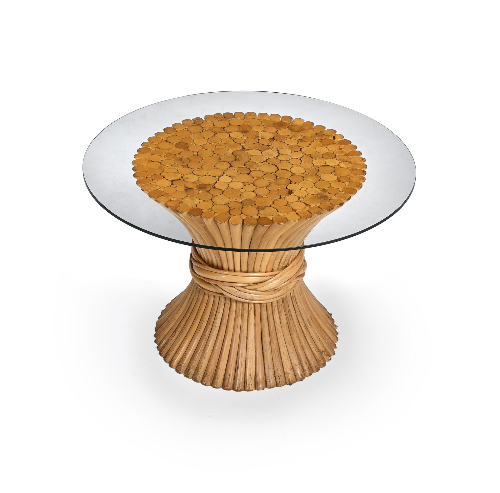 JOHN AND ELINOR MCGUIRE (AMERICAN), 'SHEAF OF WHEAT' COFFEE TABLE, CIRCA 1970 (1 of 1)