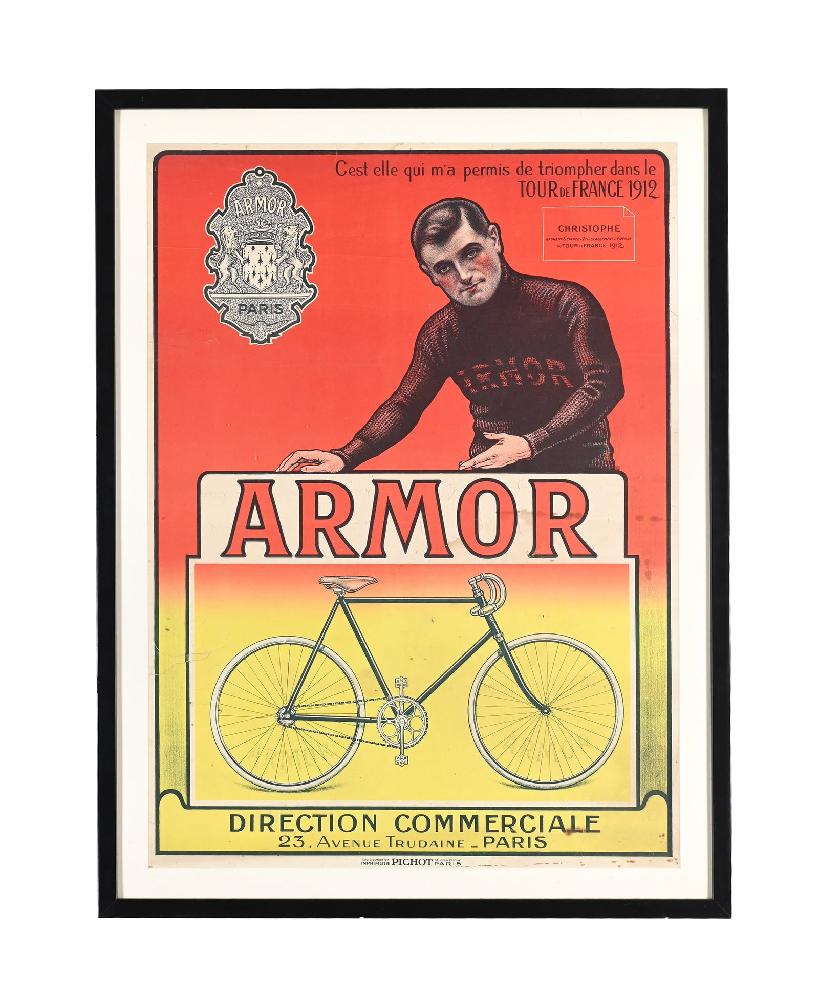 FRENCH, 'ARMOR' CYCLES ADVERTISEMENT, CIRCA 1912 (1 of 4)
