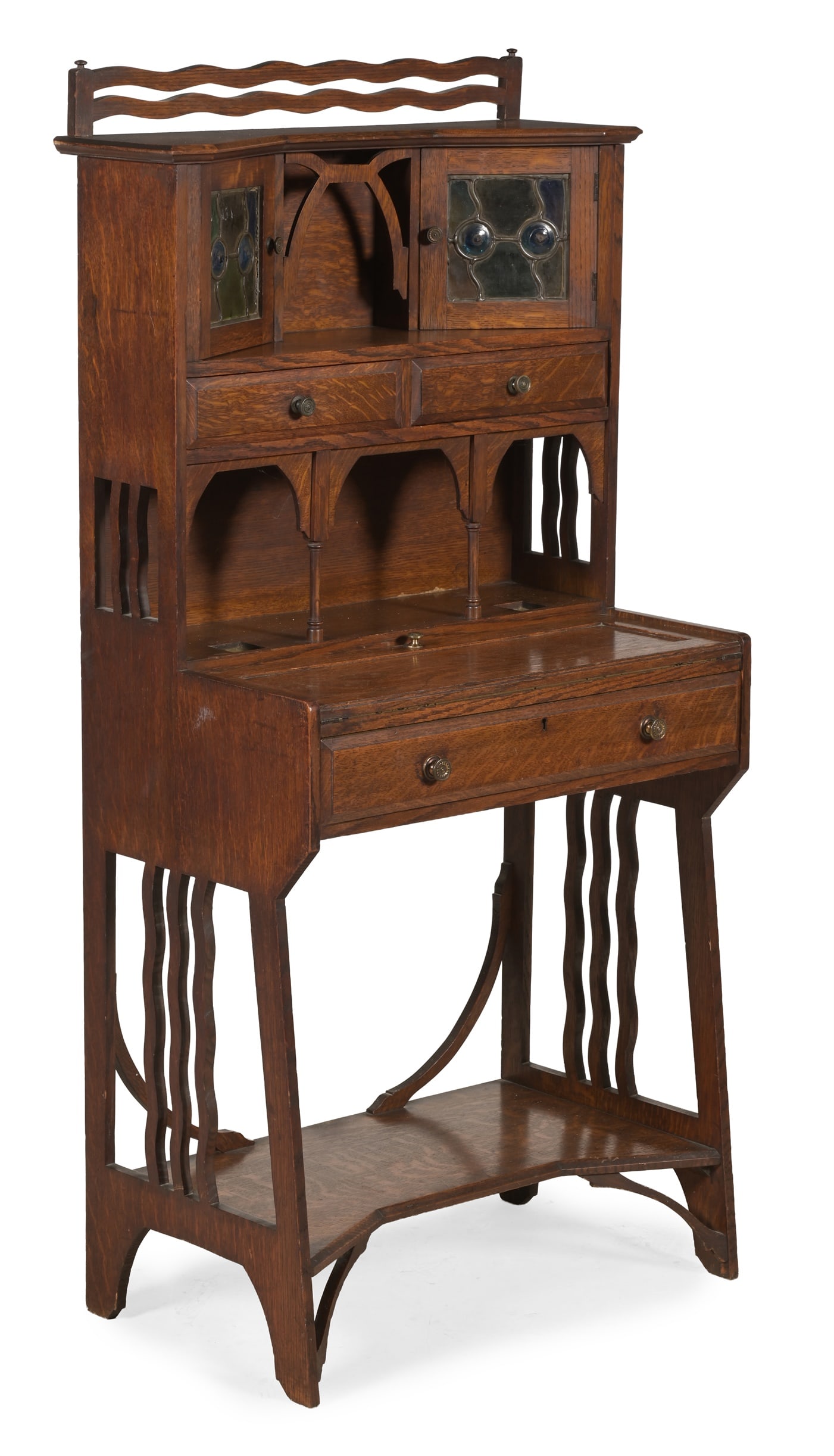 ARTS & CRAFTS, HALL BUREAU, LATE 19TH CENTURY (1 of 4)