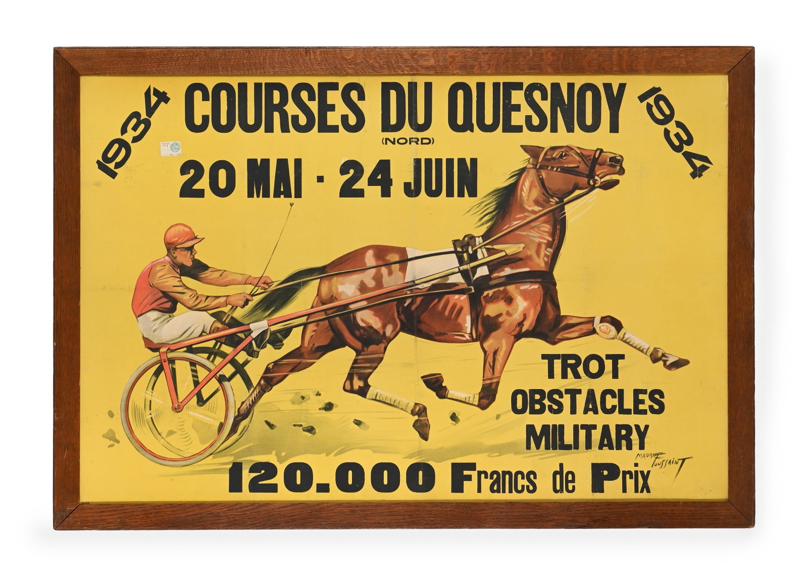 MAURICE TOUSSAINT (FRENCH, 1882-1974), COURSES DU QUESNEY; TROT OBSTACLES MILITARY, 1934 (1 of 3)