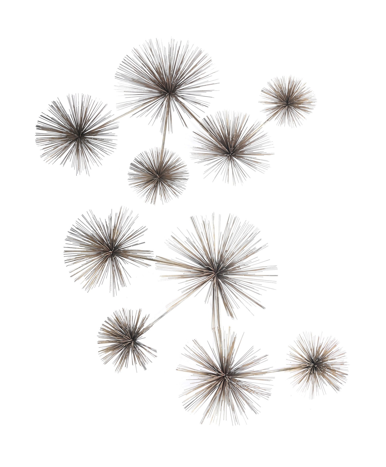CURTIS JERÉ (AMERICAN, FD. 1963), PAIR OF 'DANDELION' WALL SCULPTURES, 1979 (1 of 2)