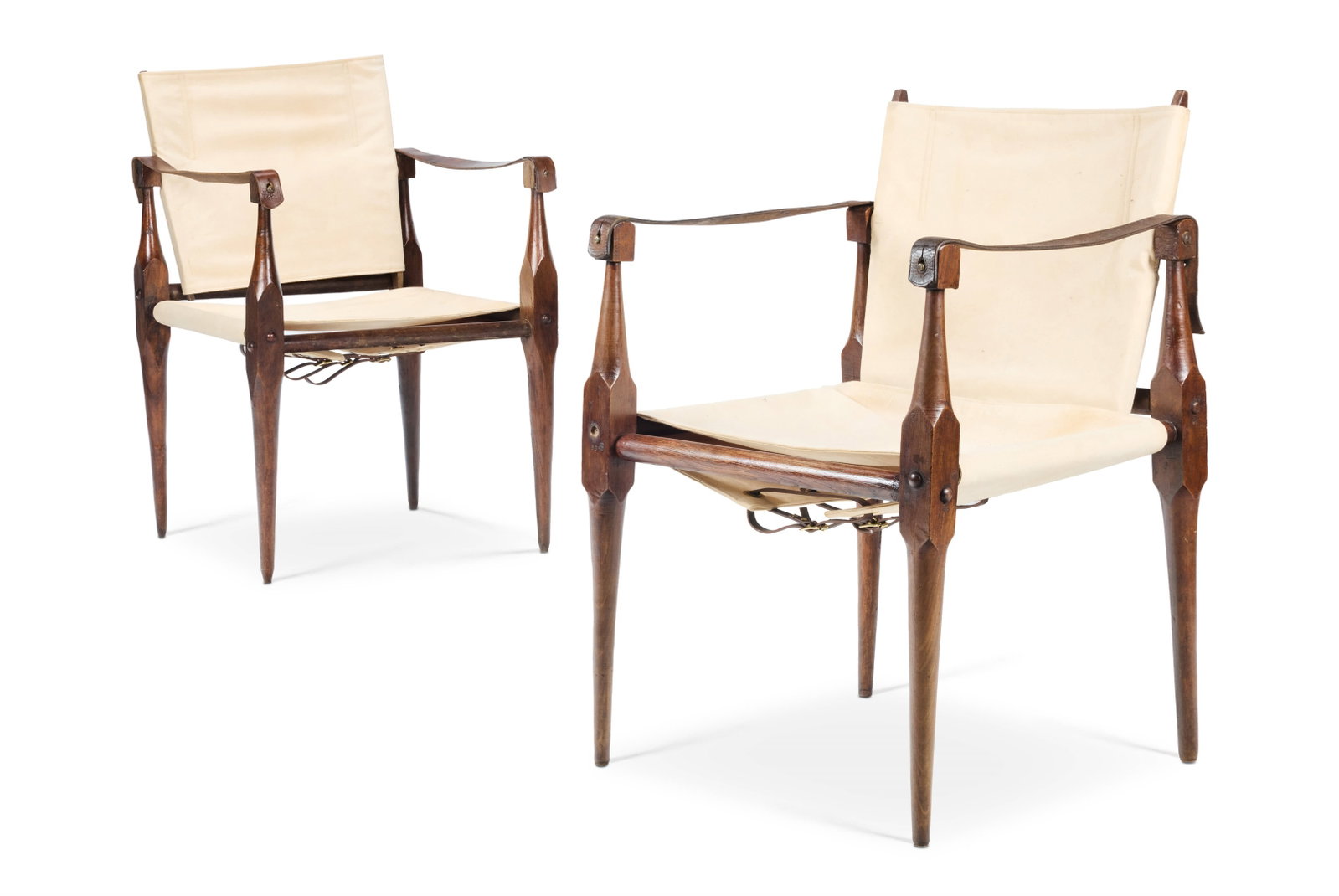 WILHELM KIENZLE (SWISS, 1886-1958), PAIR OF 'SAFARI' CHAIRS, SECOND HALF 20TH CENTURY (1 of 3)