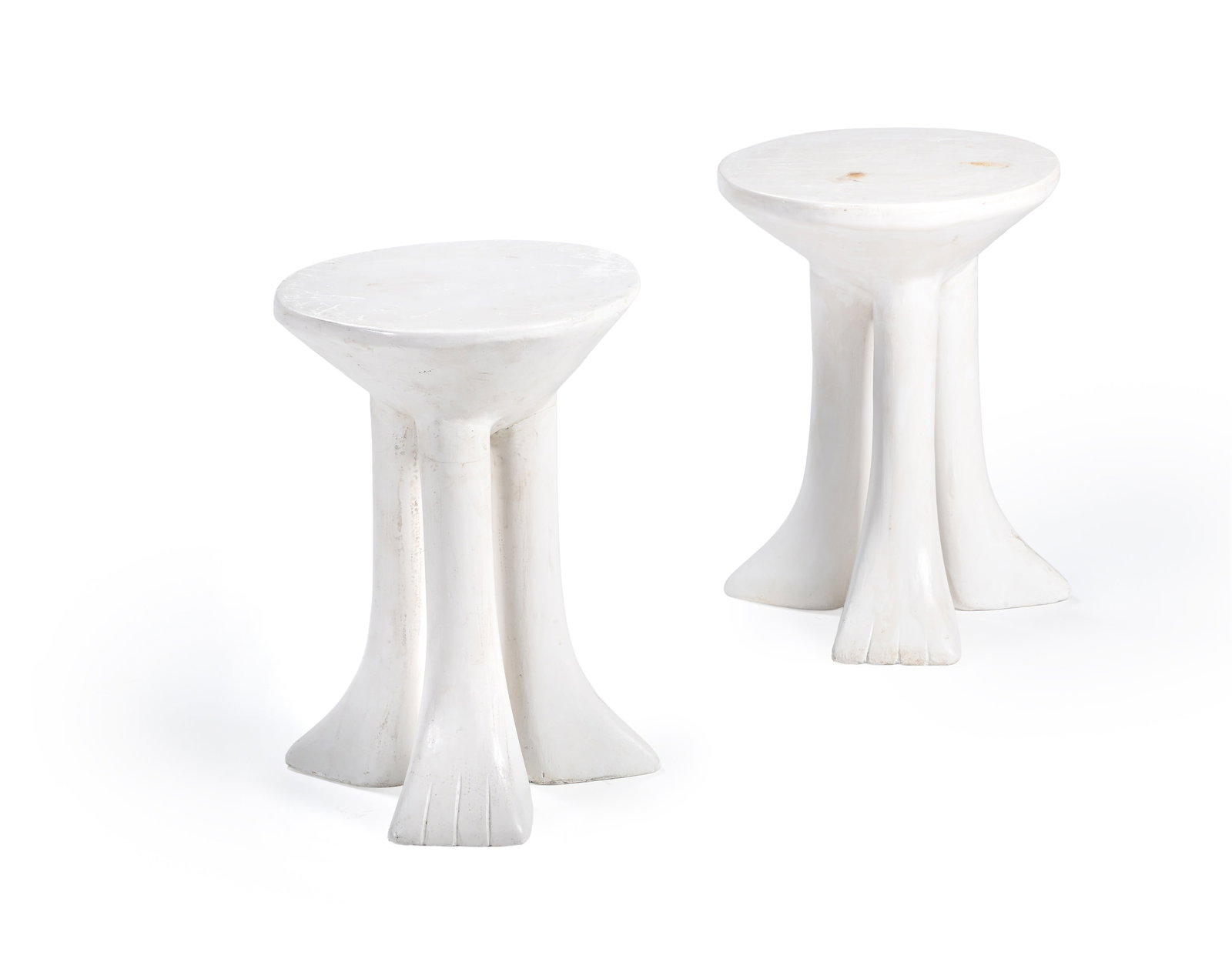 IN THE MANNER OF JOHN DICKINSON (AMERICAN, 1920-1982), TWO 'AFRICAN' SIDE TABLES (1 of 2)