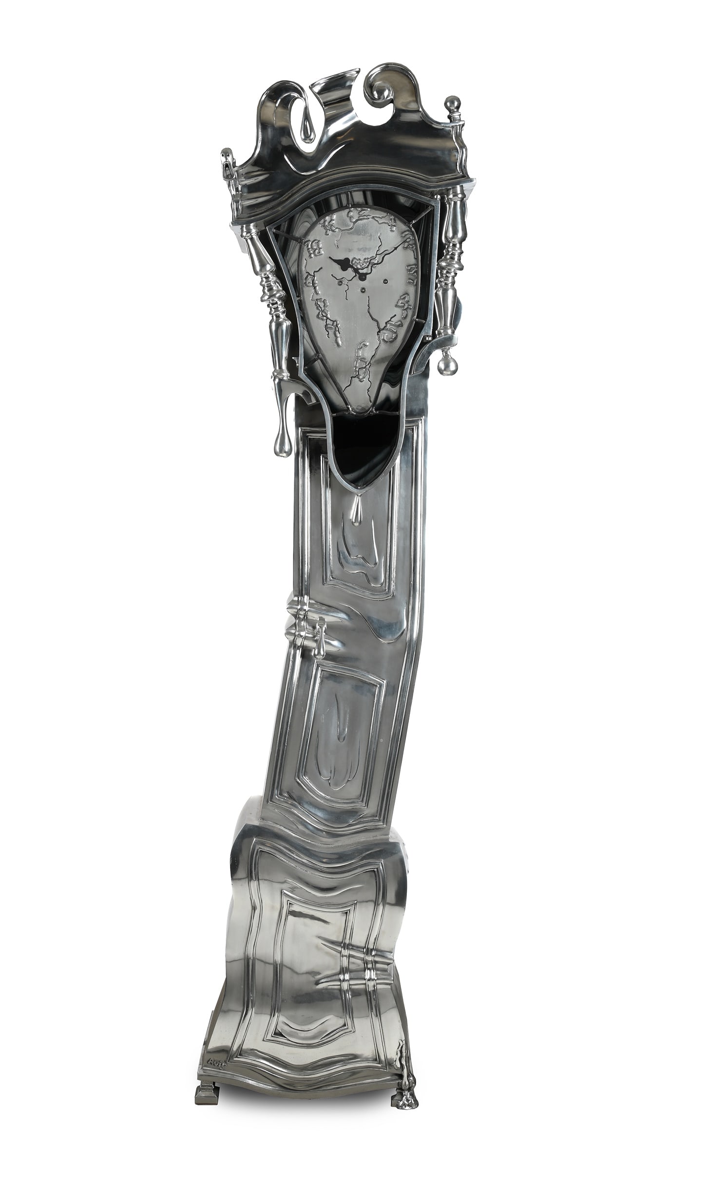 MARK AVIS DESIGNS (BRITISH), 'ATLAS' CLOCK SCULPTURE, EARLY 21ST CENTURY (1 of 2)