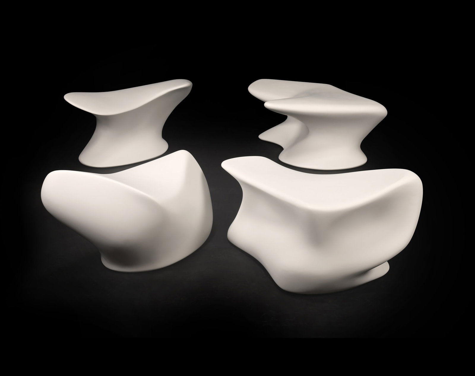 ZAHA HADID (IRAQI/BRITISH, 1950-2016), FOUR 'NEKTON' STOOLS, DESIGNED 2007, 2015 (1 of 8)