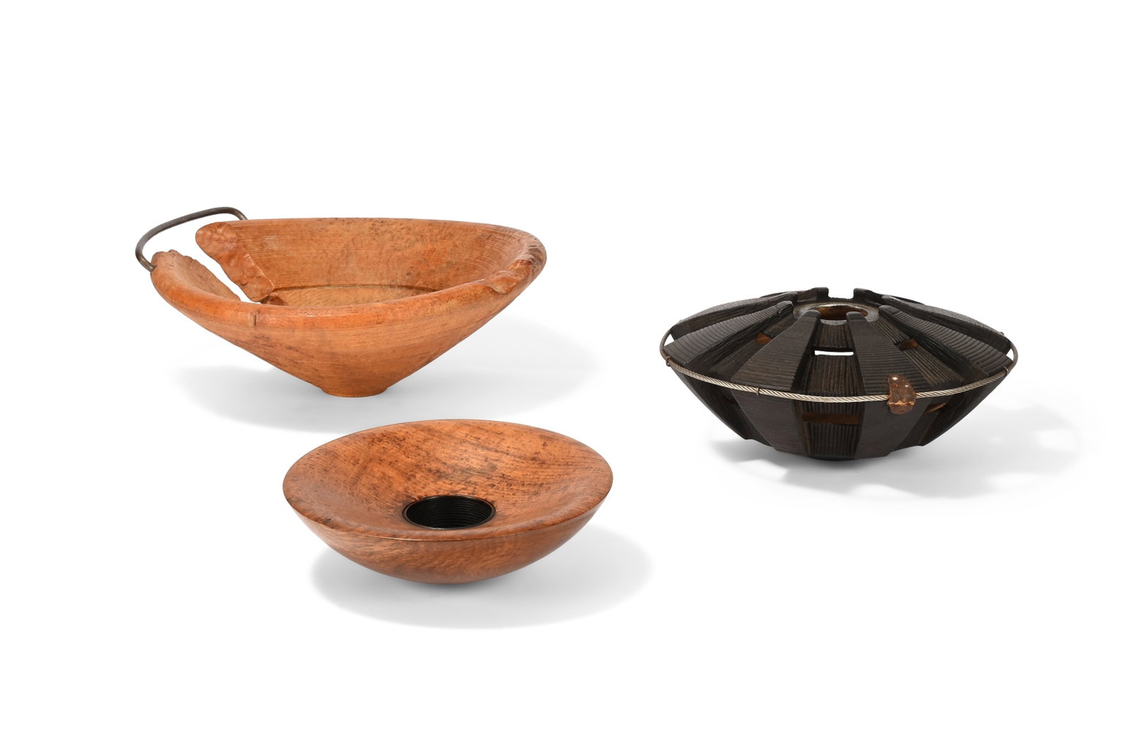λ MIKE 'CHAI' SCOTT (BRITISH, B.1943) THREE BOWLS, CIRCA 1990 (1 of 4)