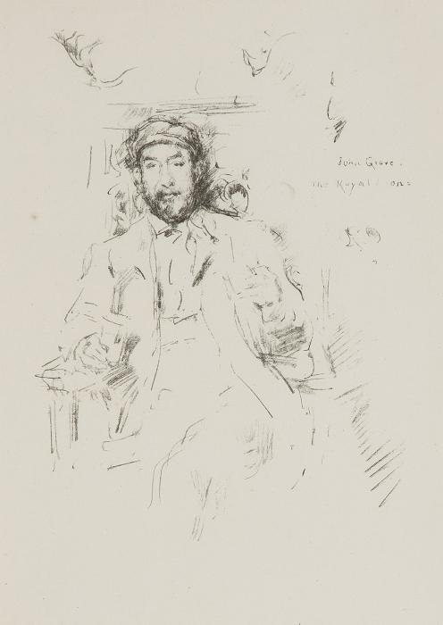 James Abbott McNeill Whistler (1834-1903) John Gro: James Abbott McNeill Whistler (1834-1903) John Grove, lithograph, [c.1895], [W.93; Levy 145], with full margins, 260 x 185mm. (10 1/4 x 7 1/4 in). ***Provenance: the artist's sister-i