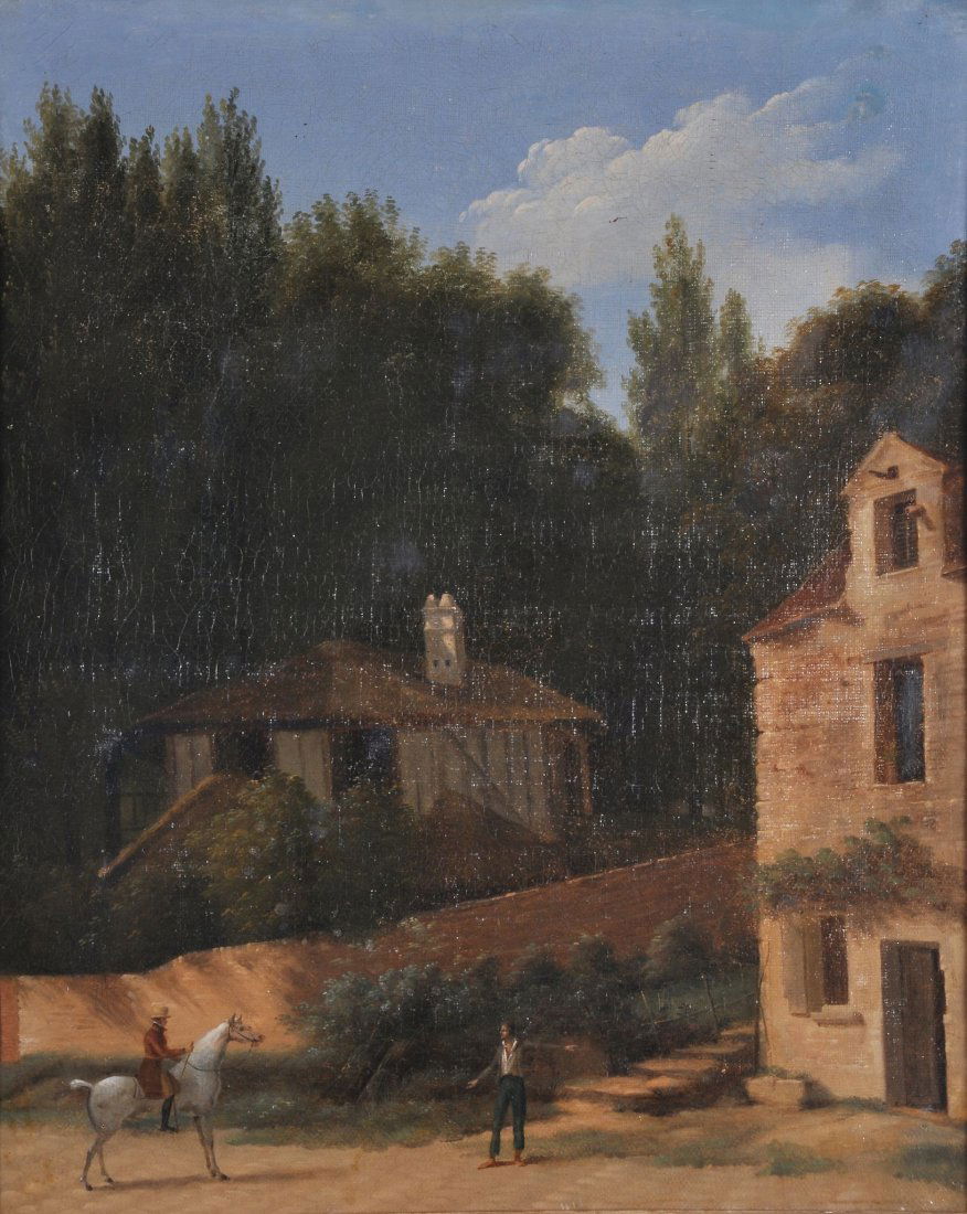 Attributed to Jean Victor Bertin (1767-1842) - Gen: Oil on canvas 46 x 37 cm (18 x 14 1/2 in)