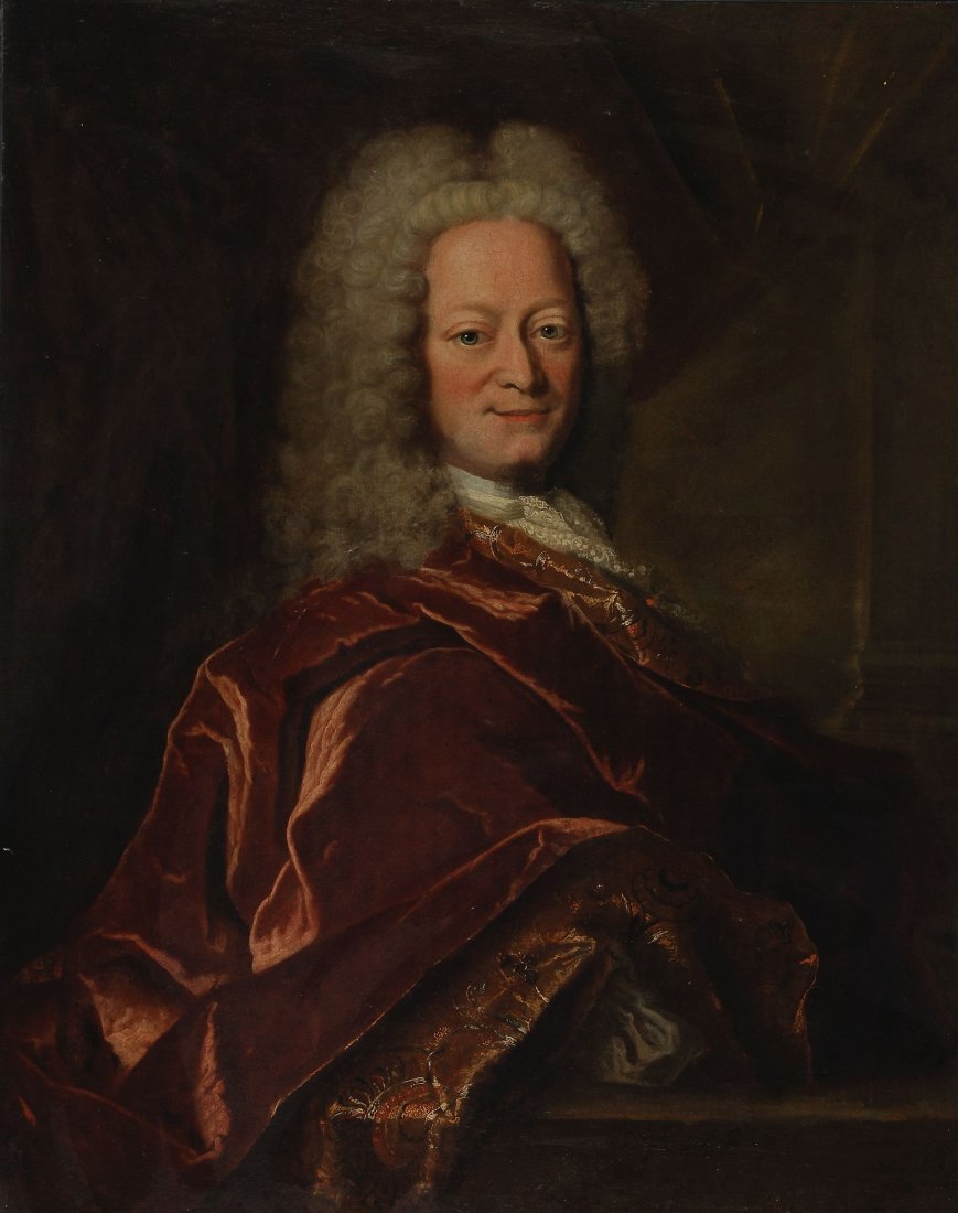 Circle of Hyacinthe Rigaud - Portrait of a gentlem: Oil on canvas 92 x 74 cm (36 x 29 in)
