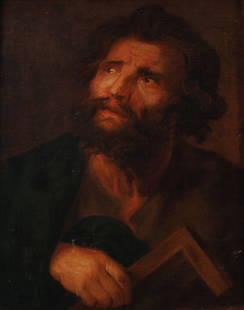Circle of Benjamin Robert Haydon - The Penitent Th: Oil on canvas 60 x 48.5cm (23 3/4 x 19 in)