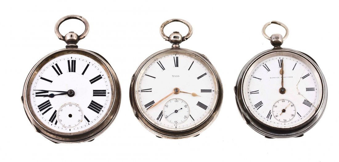 A silver open face pocket watch, hallmarked Chester: A silver open face pocket watch, hallmarked Chester 1884, no. 2559, the three piece hinged case with engine turned back cover with a vacant reserve, the white dial with black Roman numerals and subsid