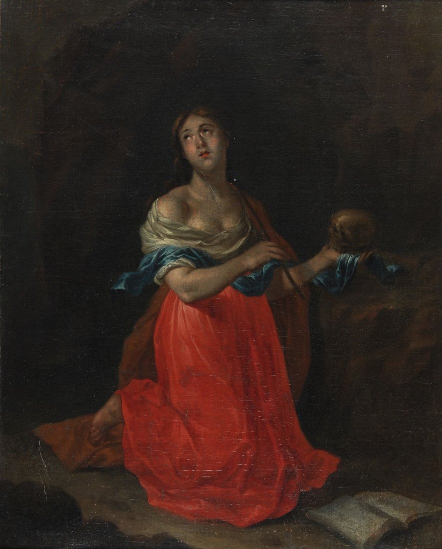 Jan Thomas van Yperen (1617-1678) - Mary Magdalene: Oil on canvas Signed and dated 1650 lower left 88 x 71 cm (34 1/2 x 28 in)