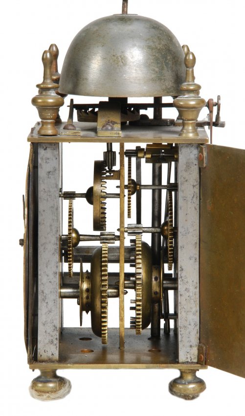 An Italian iron and brass small chamber clock Unsigned Lot 91