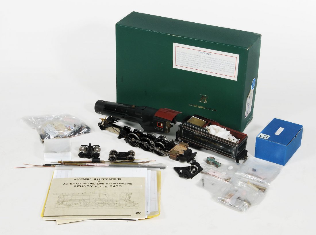 Gauge 1 - An Aster Models kit of the 'Pennsy' K.4.s: Gauge 1 - An Aster Models kit of the 'Pennsy' K.4.s.5475 American locomotive, live steam version, with original box and build instructions (believed to be complete).