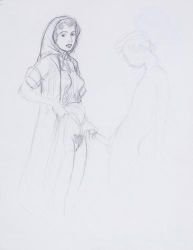 John Buckland-Wright (1897-1954) - Girl fondling boy,: Pencil, on wove paper 27.5 x 21.5 cm. (10 3/4 x 8 1/2 in) IMPORTANT: This lot is sold subject to Artists Resale Rights, details of which can be found in our Terms and Conditions.