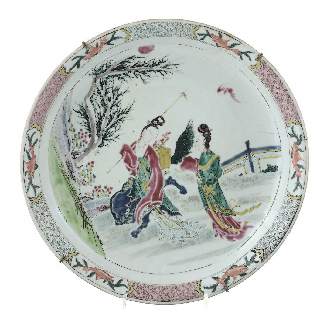 A Chinese Famille Rose Dish , Yongzheng / Qianlong (1 of 1)