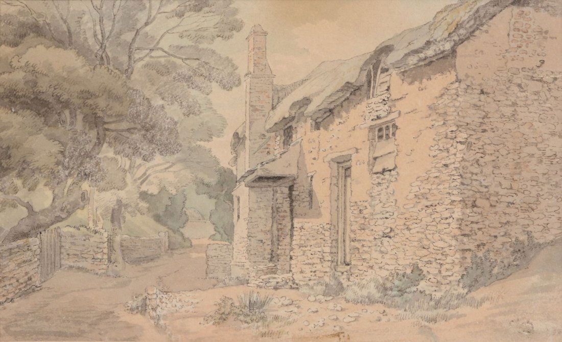 John White Abbott (1763-1851) - Chelston, Devon: Pen and grey ink, with watercolour on wove paper Indistinctly inscribed lower right 10.5 x 18 cm. (4 1/8 x 7 in) Provenance: Frost & Reed Ltd. (label on reverse, no.9123)