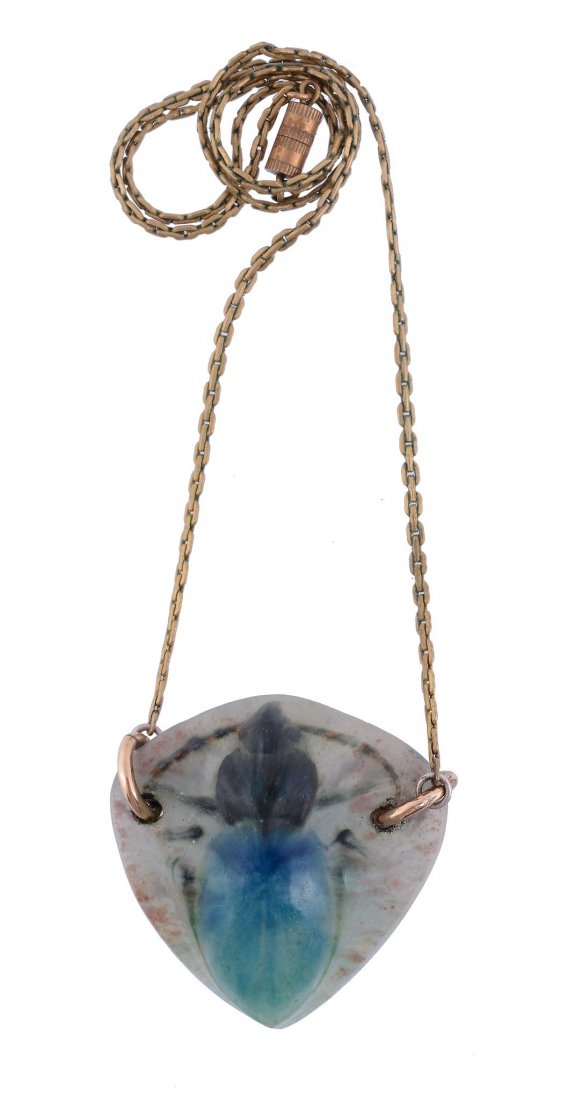 An Almeric Walter pate de verre pendant, moulded (1 of 1)