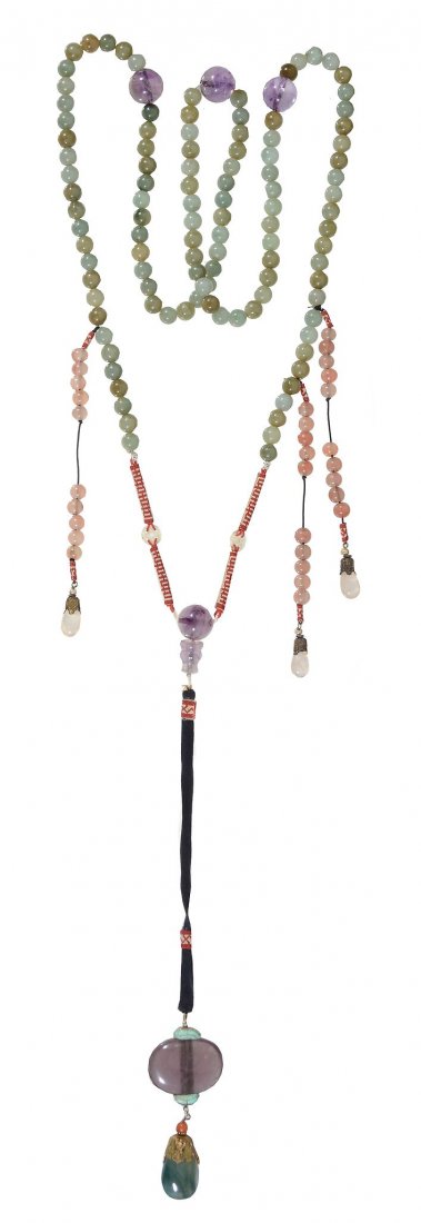 A Chinese Court Necklace, Chaozhu , late Qing Dynasty (1 of 2)