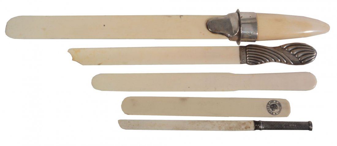 An Edwardian silver mounted ivory page turner (1 of 1)