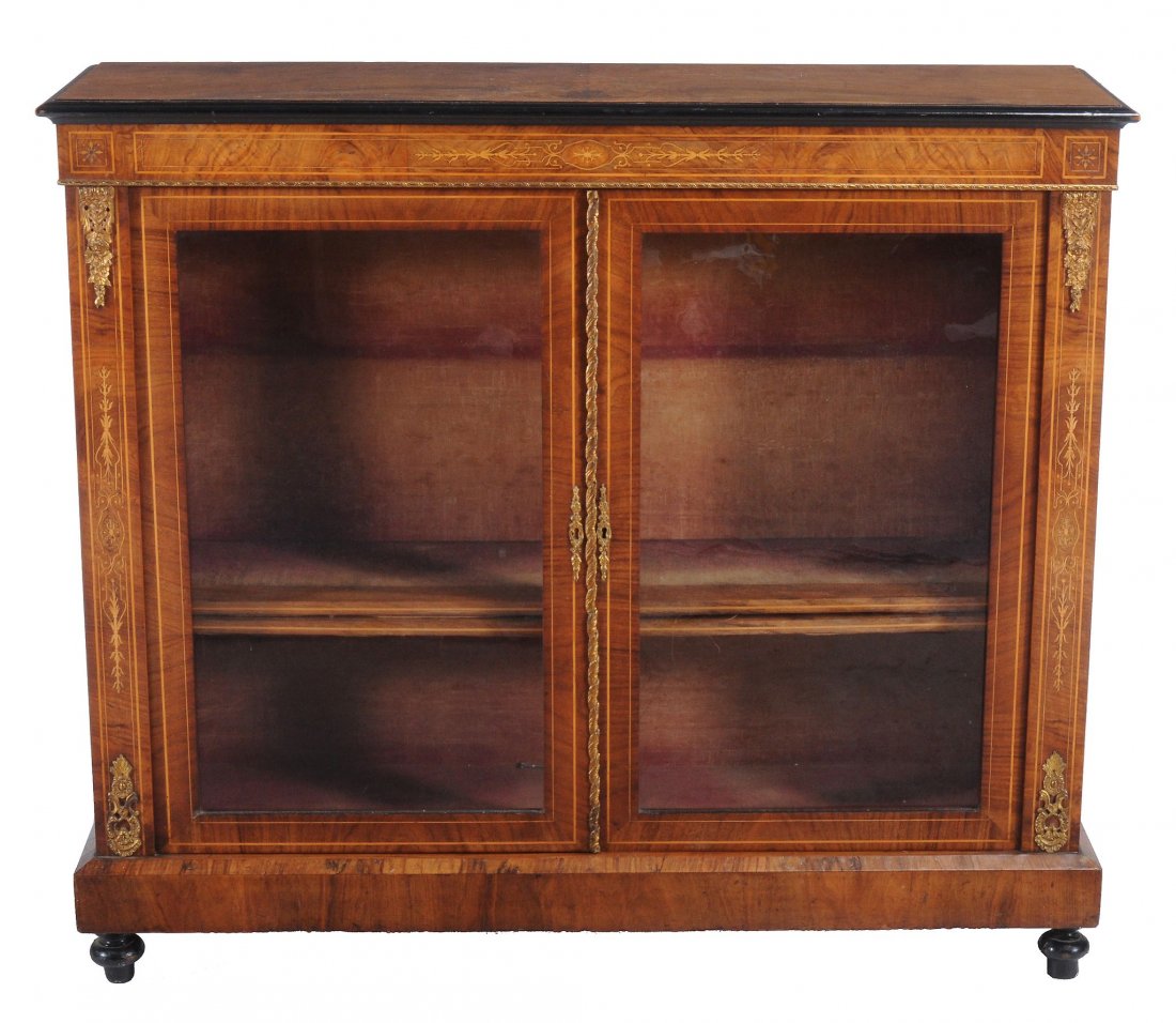 A Victorian walnut side cabinet , circa 1870 (1 of 2)
