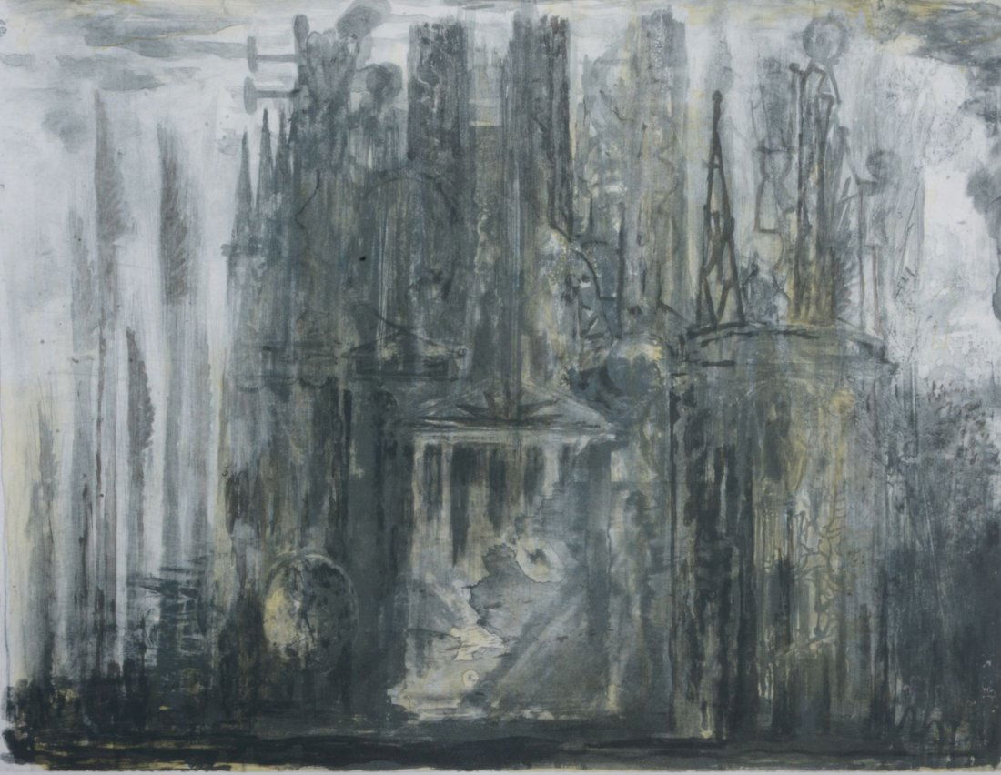 Christopher Le Brun (b.1951) - A group of four: Faith; Fate; Virtue; The palace of art Each signed lower left Each c. 57 x 75 cm. (22 1/2 x 29 1/2 in), (4) IMPORTANT: This lot is sold subject to Artists Resale Rights, details of which can be found