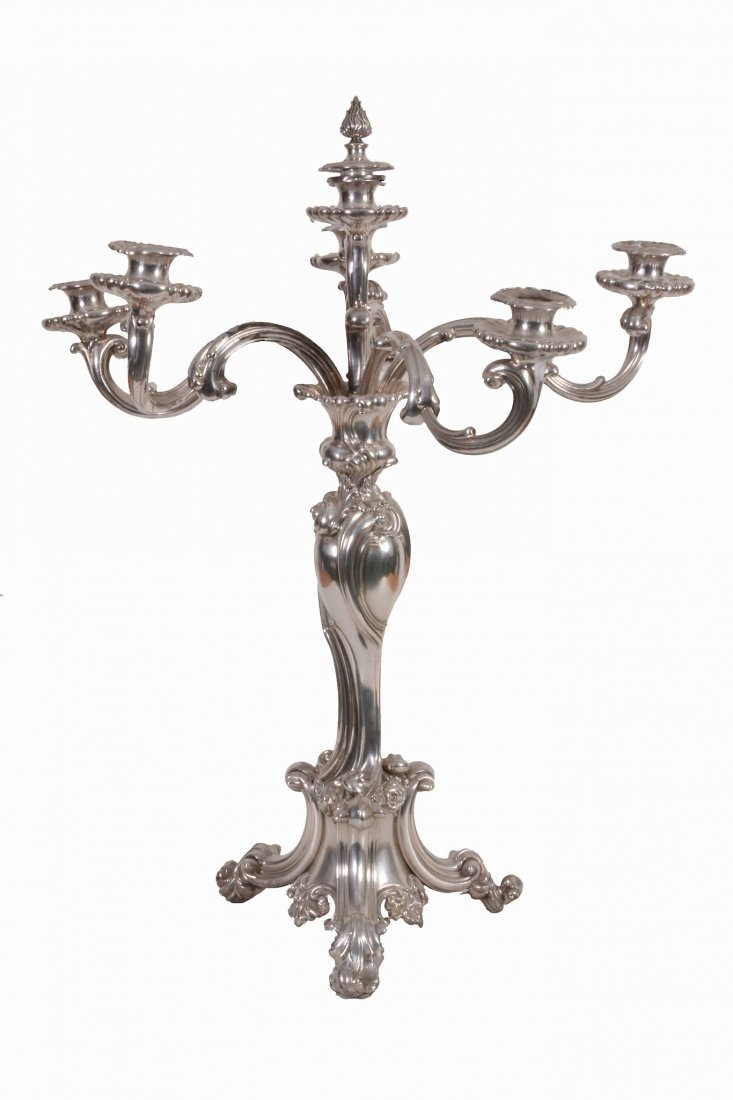 A Sheffield plate six light candelabrum, circa 1830 (1 of 1)