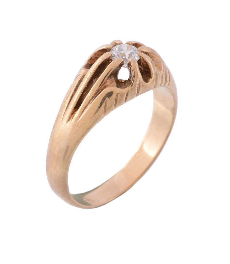 A diamond single stone ring, the brilliant cut diamond, (1 of 1)