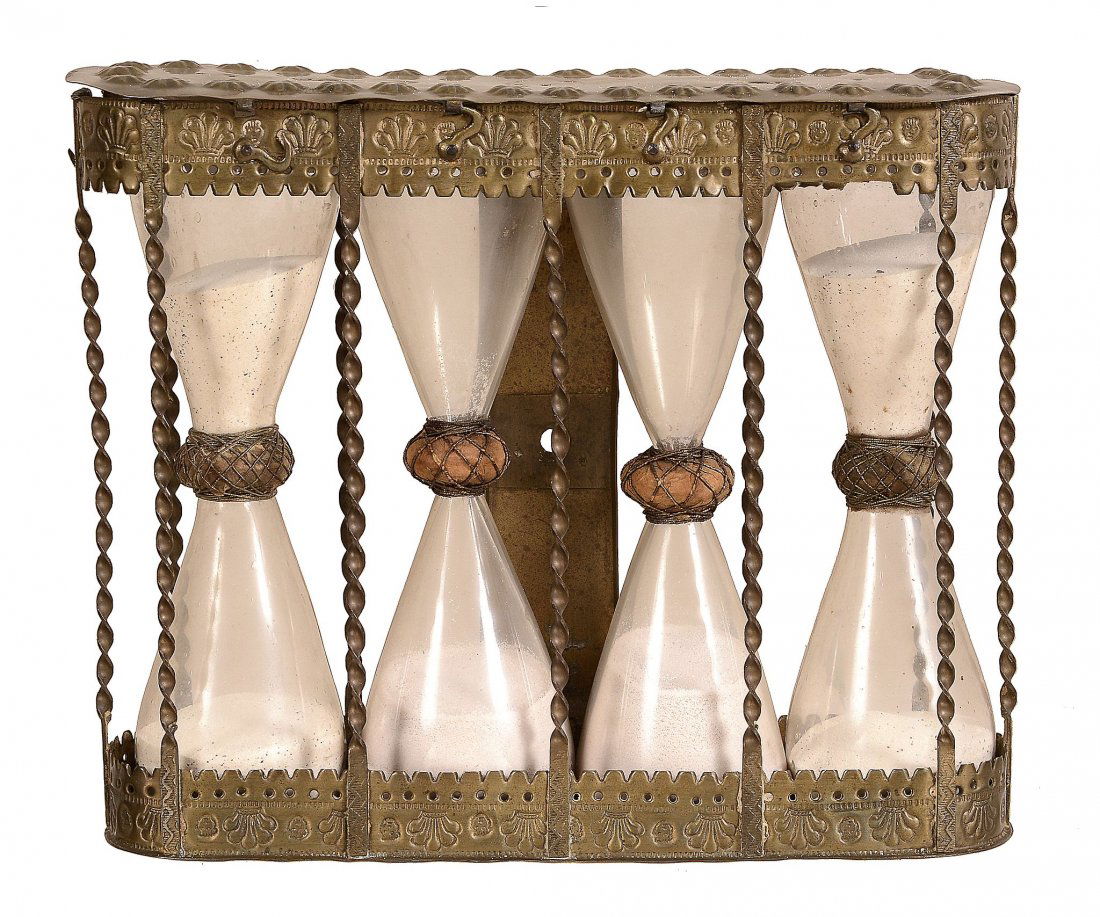 A rare German four-chamber sand glass interval timer (1 of 1)