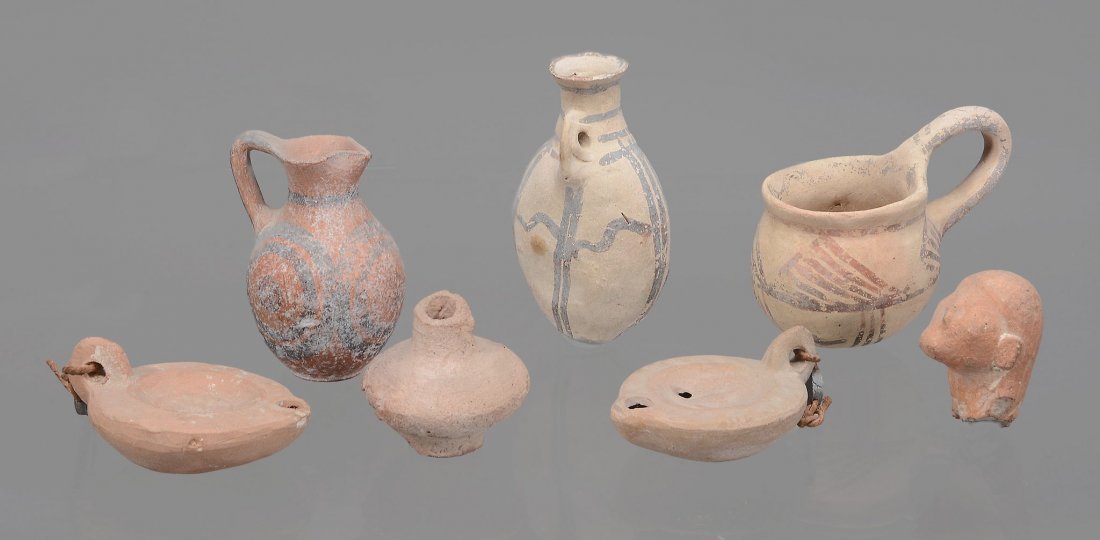 Two Cypriot White Painted Ware pottery vessels with (1 of 1)